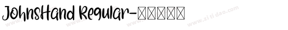 JohnsHand Regular字体转换
